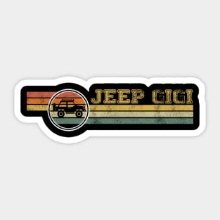 Jeep Gigi Jeep Women Vintage Jeep Retro Jeep Sunset Jeep Jeeps Lover Jeep Mama Sticker